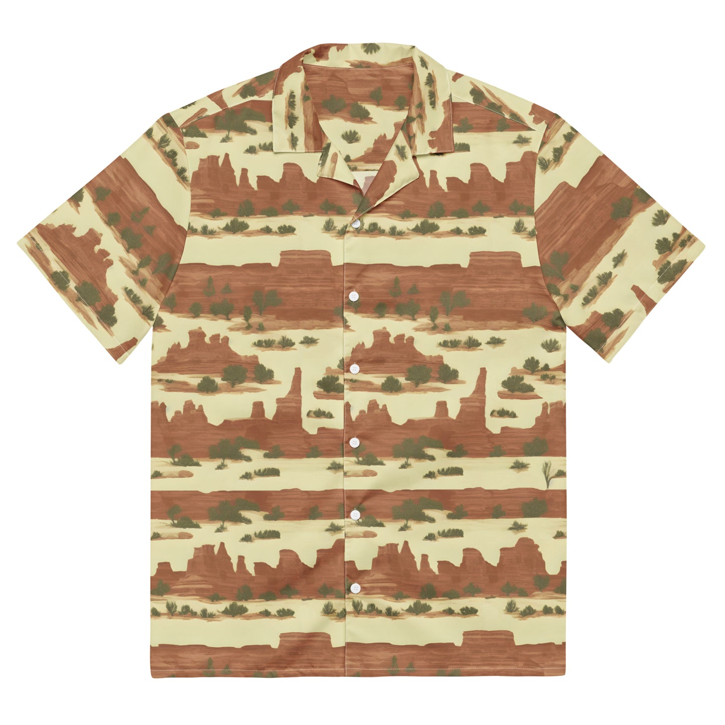 Canyonlands National Park Toile Stripe  Unisex button shirt