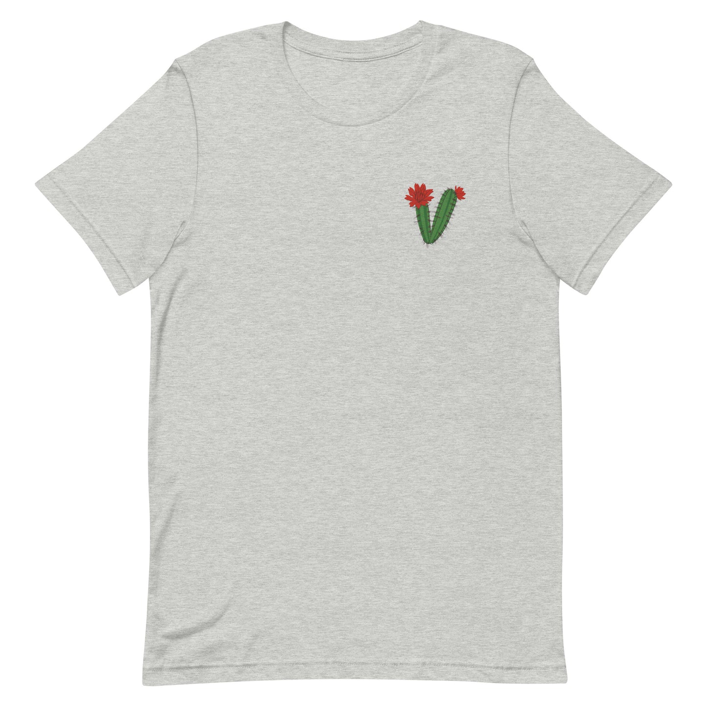 White Sands National Park Embroidery Claret Cup Cactus Unisex Cotton T-Shirt