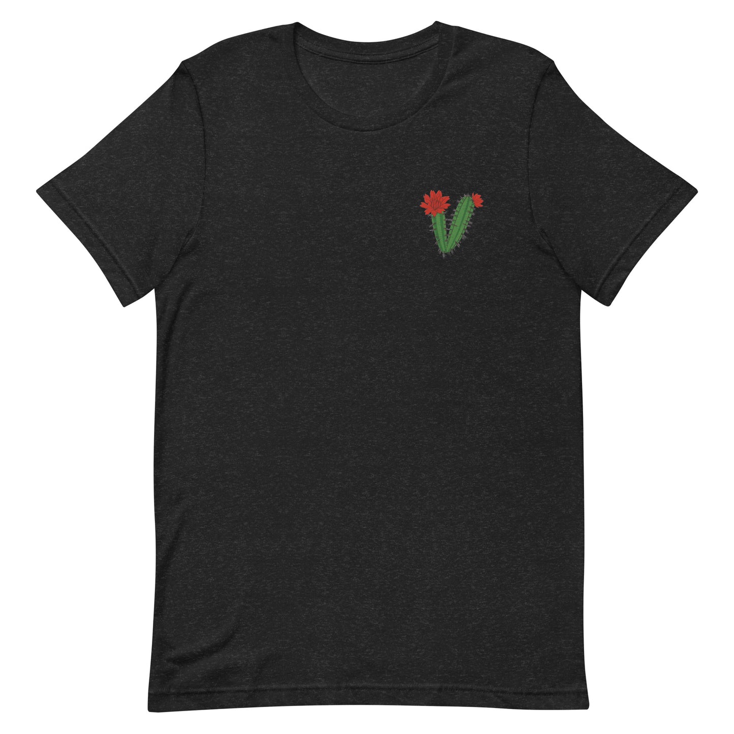 White Sands National Park Embroidery Claret Cup Cactus Unisex Cotton T-Shirt