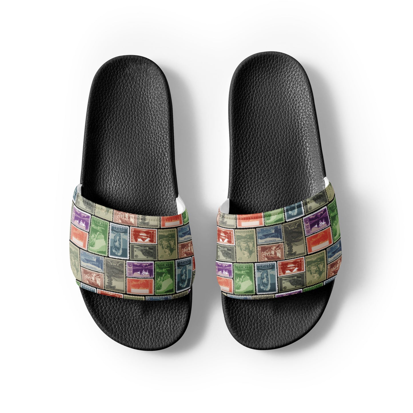 National Park Vintage Postage Stamps Women's Slides