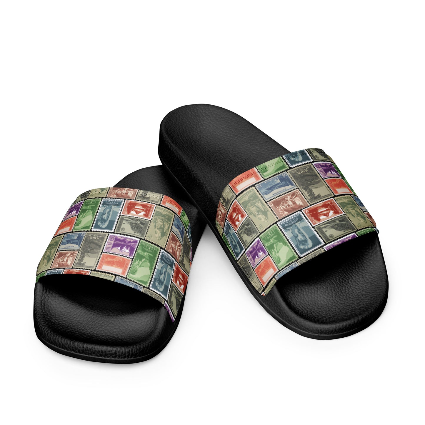 National Park Vintage Postage Stamps Women's Slides