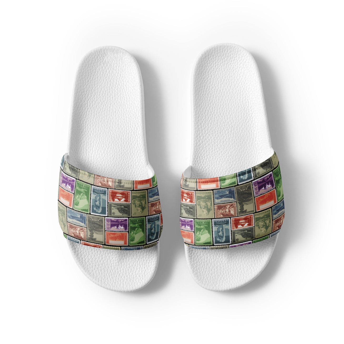 National Park Vintage Postage Stamps Women's Slides