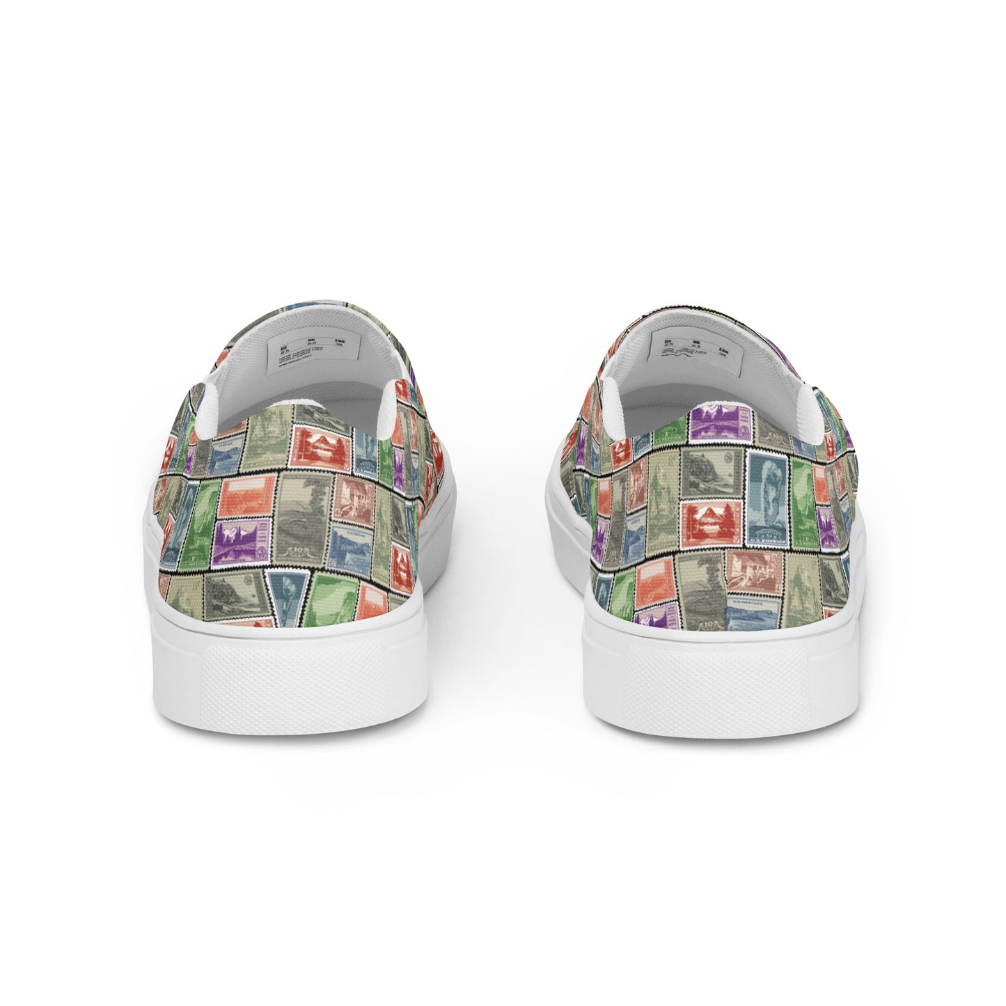 National Park Vintage Postage Stamp Women’s slip-on canvas shoes