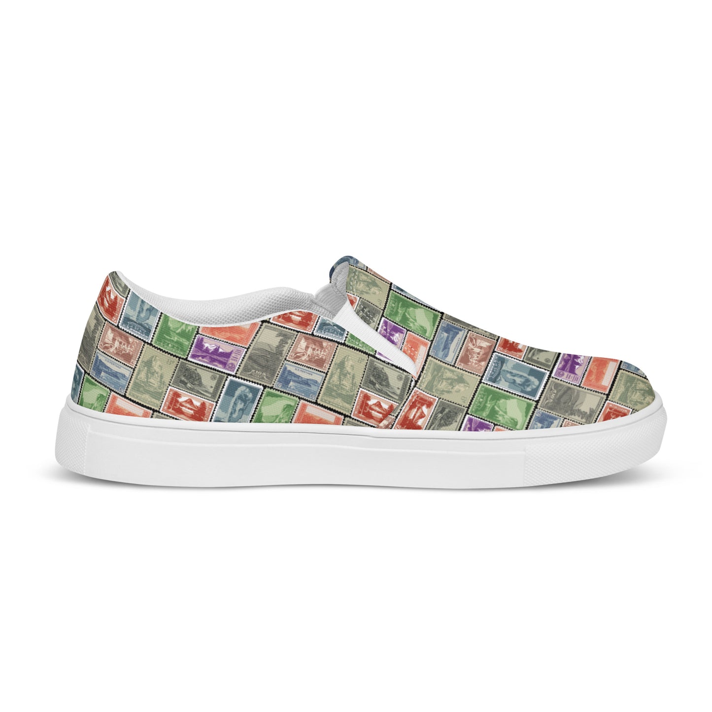 National Park Vintage Postage Stamp Women’s slip-on canvas shoes