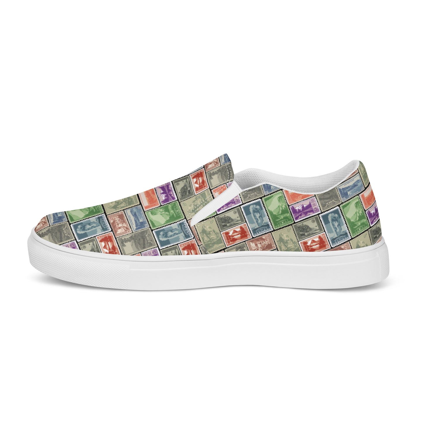 National Park Vintage Postage Stamp Women’s slip-on canvas shoes