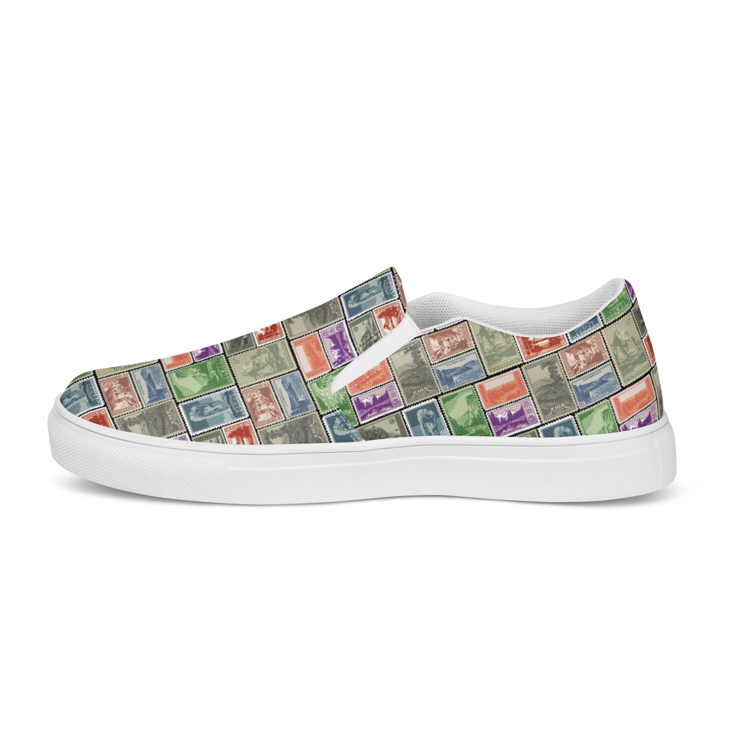 National Park Vintage Postage Stamp Women’s slip-on canvas shoes