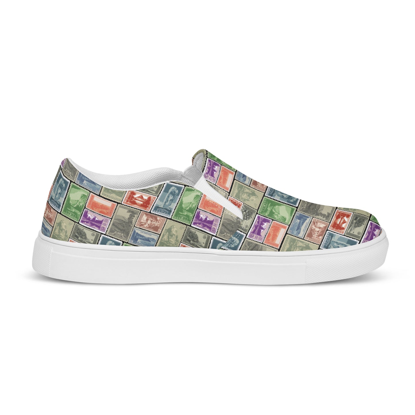 National Park Vintage Postage Stamp Women’s slip-on canvas shoes